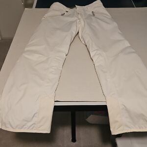 Stylish Women's White Straight Leg Ski Pants